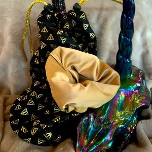 Reversible Harry Potter Deathy Hallows wine liquor gift bag